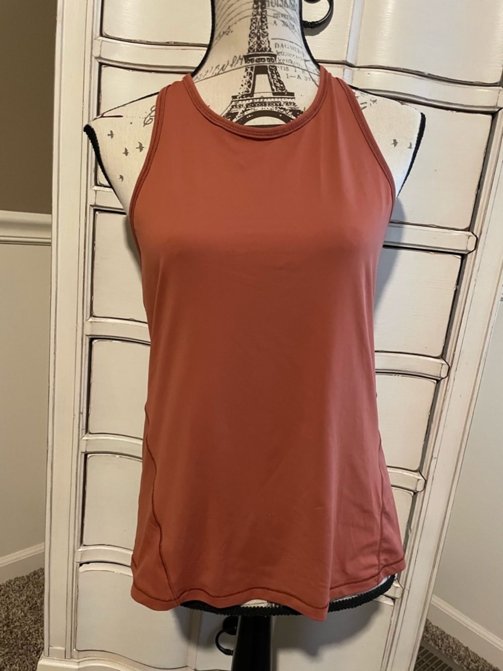 All In Motion Run Racerback Tank rust color size S - Picture 2 of 7